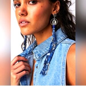 NWT Free People Blue Bridge DangleEarrings